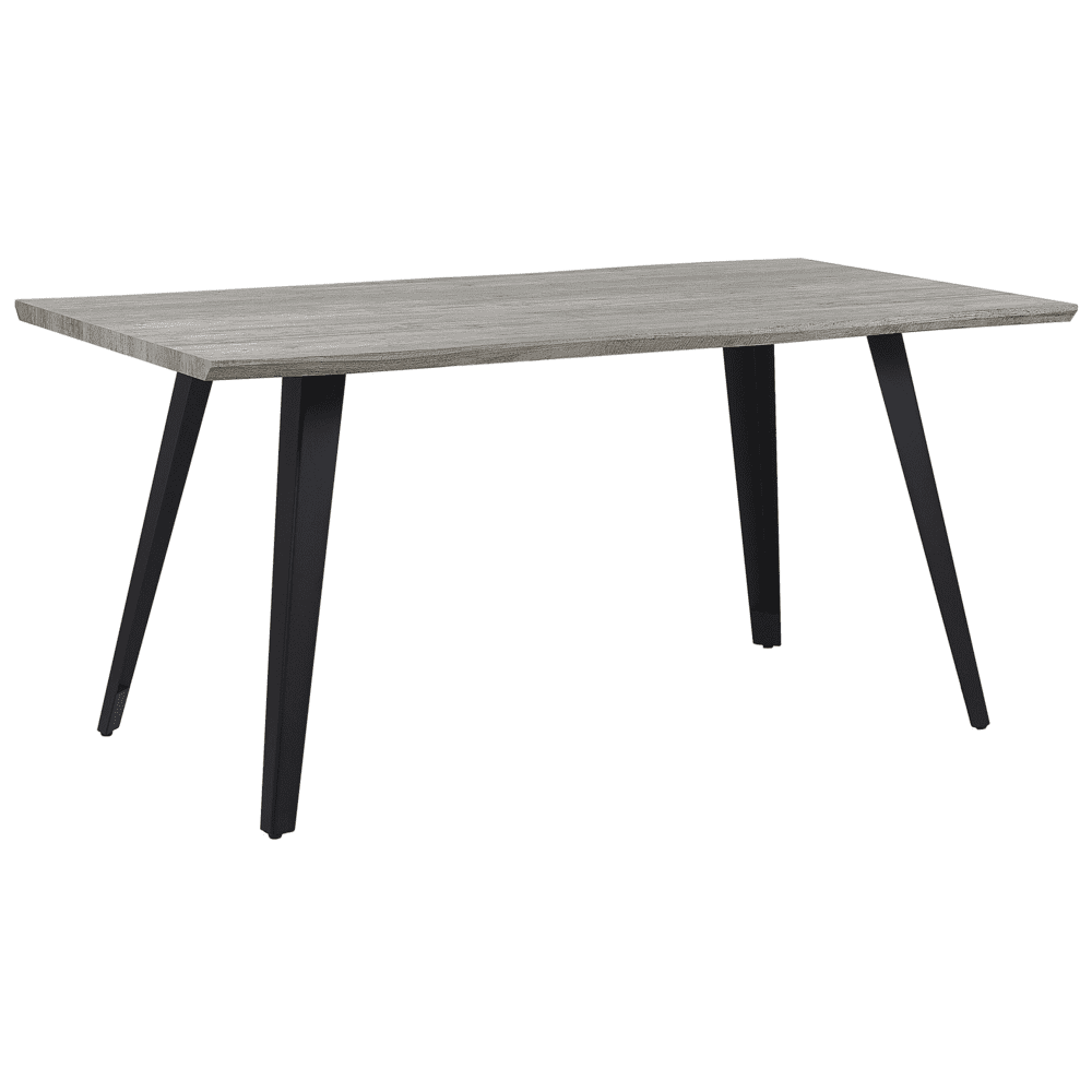 Beliani Jedálenský stôl 160 x 90 cm sivé drevo WITNEY
